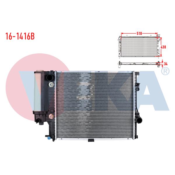 Su Radyatoru Brazing Bmw 5 Serisi (E39) 520 İ A-T Ac+/- 1995-2003