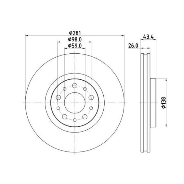 Fren Diski Ön Havalı Egea 15 > (281×59.02)