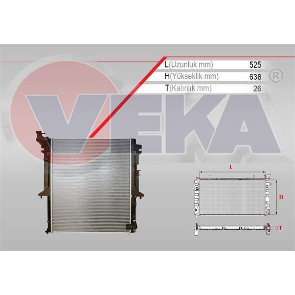 Su Radyatoru Brazing Mitsubishi L 200 (Kbt,Kat) 2.5 Dıd M-T 2004-