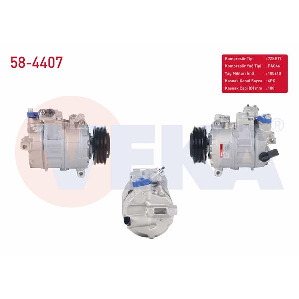 Klima Kompresoru 6Pk 100Mm Volkswagen Amarok 2.0 Tdı - 2.0 Bıtdı 2010- / Transporter V 2.0 Tdı 2003-2011