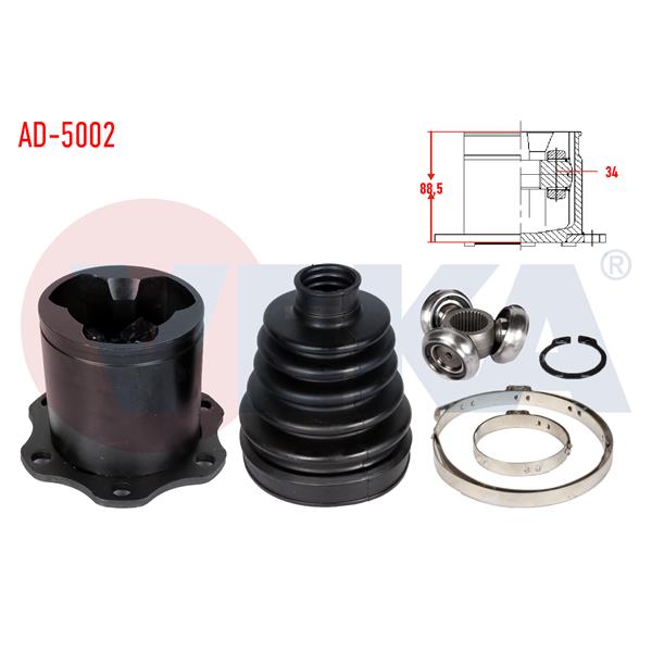 Aks Kafası Ön iç Audi A4 (8K2,B8) 2.0 Tdı Freze Dıs 34 Uzunluk 88,50Mm 2007-2015