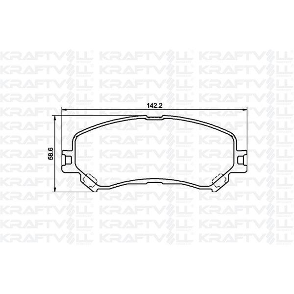 Ön Fren Balatası Renault Megane Iv 15> Scenıc Iv 15> Talisman 15> G:142 Mm Y:58,5Mm K:18,6 Mm