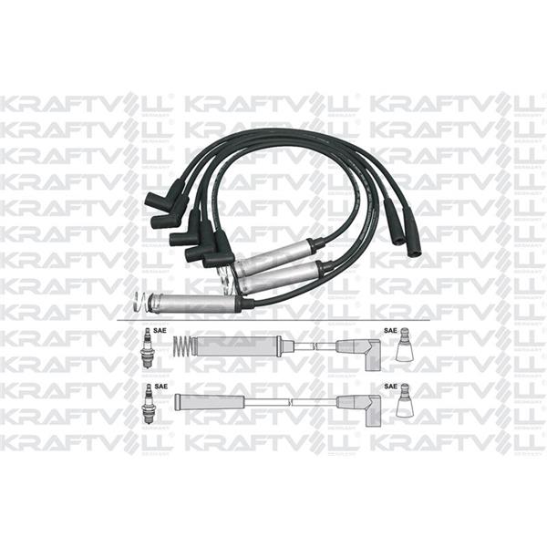 Buji+Bobin Kablosu Vectra A 1,6 8V 16Sv 88>93  Ascona C 1,3/1,6 8V 13N16sv 81>88   Astra F 1,6 8V - 