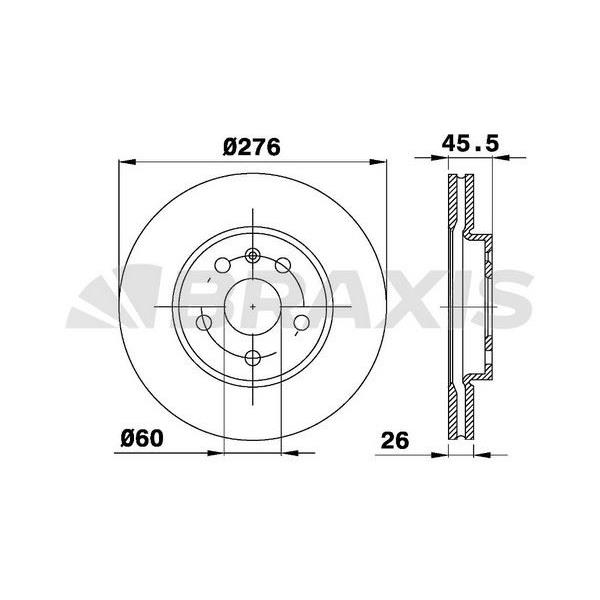 Fren Diski Ön 15 Inch (276Mm) Astra J 10> Cruze10> Aveo T300