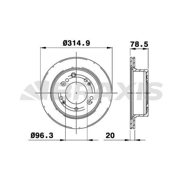 Arka Fren Diski Kia Sorento 2.5 Crdi 06-> 315Mm Y-78.5Mm