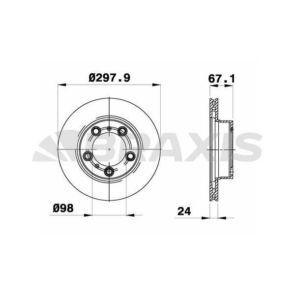 Ön Fren Diski Sol Havalı Boxster 987 2.7 04>09 2.9 09>12 Cayman 987 2.7 06>09