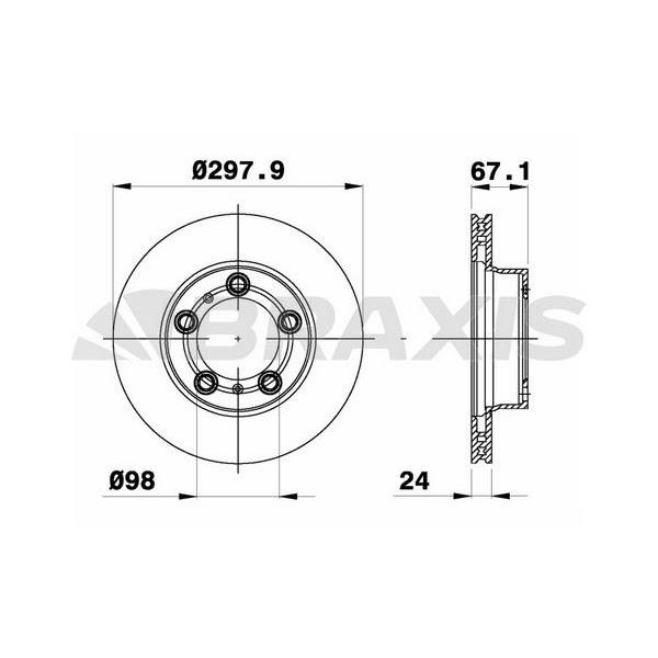 Ön Fren Diski Sağ Havalı Boxster 987 2.7 04>09 2.9 09>12 Cayman 987 2.7 06>09