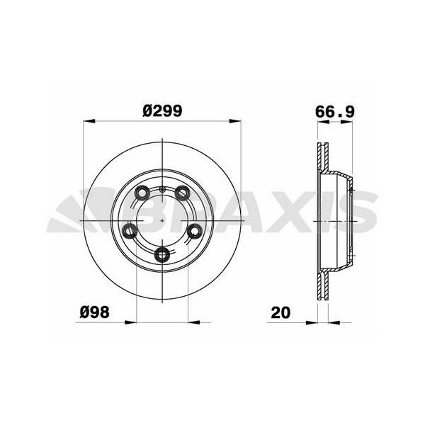 Fren Diski Arka Havalı Boxster 987 04>09 981 12> Cayman 987 06>09 981 13> 2.7 2.9 CabRio Coupe