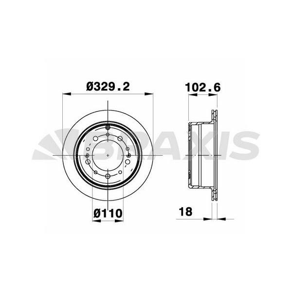 Fren Diski Arka Lexus Lx470 Toyota Land Cruıser 4.2 4.7 01-07 (329.5 X5)